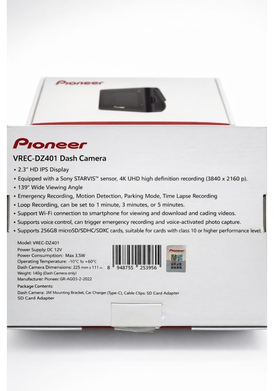 Öztürk Elektronik-pioneer Vrec-dz401 4k Ön Arka Yol Kamerası