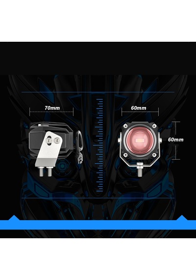 Motosiklet Çakarlı Bluetooth Kumandalı Led 5 Modlu Sis Farı Kiti