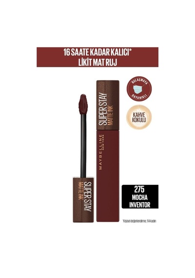 Maybelline New York Super Stay Matte Ink Likit Mat Ruj 275 Mocha Inventor