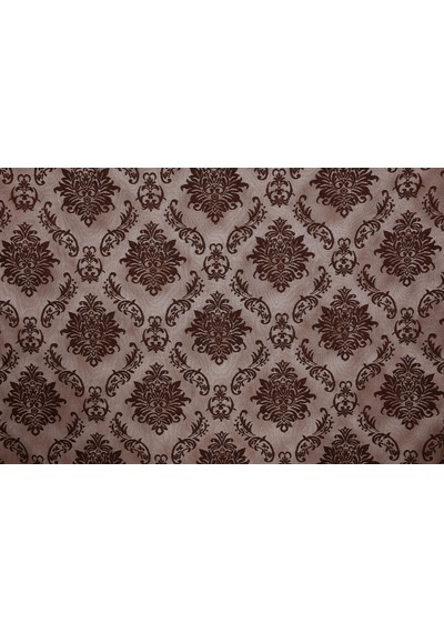 Damaks Acı Kahve Hazır Dikilmiş Pileli Fon Perde 300x260 Cm