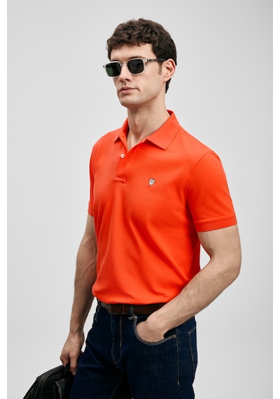 Lufian Laon Smart Erkek Polo Tişört Turuncu Turuncu 111040230100750
