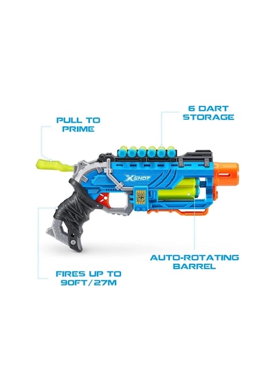 Mey İthalat 4860 X Shot Sünger Atan Dino Attack Striker Silah -