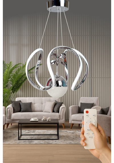 Clasy Model Kumandalı Avize Gri