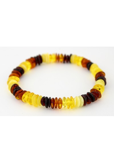 Kehribar Bileklik Amorf Tasarım Ambergold Blk23-89 Çok Renkli
