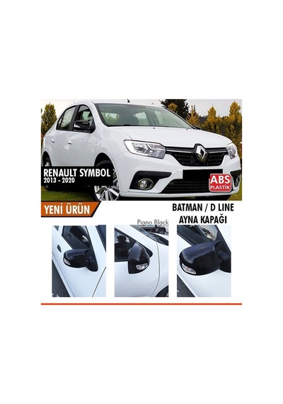 Renault Symbol (2013 - 2020) Batman Yarasa Ayna Kapağı (piano Black