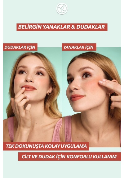 Yves Rocher Krem Allık - Lip And Cheek 2 Si 1 Arada 40. Egzotik Kırmızı