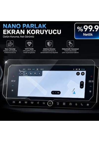 Jeep Compass Ekran Koruyucu 16 İnç Multimedya Parlak Nano