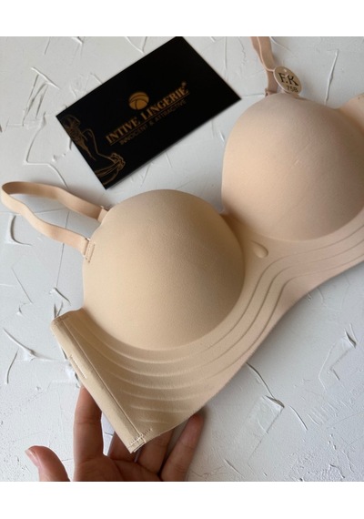 Lady Baby Straplez Kesim Destekli Dikişsiz Balensiz Toparlayıcılı Bej