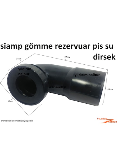Siamp Gömme Rezervuar Pis Su Dirsek Büyük Ebat