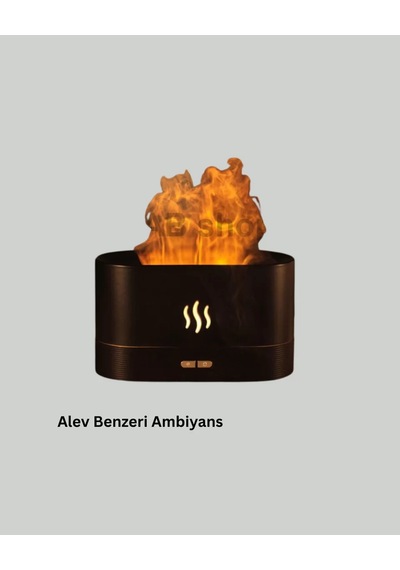 Modern Tasarımlı Alev Efektli Led Aromaterapi Hava Nemlendirici Yeni Nesil Mh-hs9196-5108