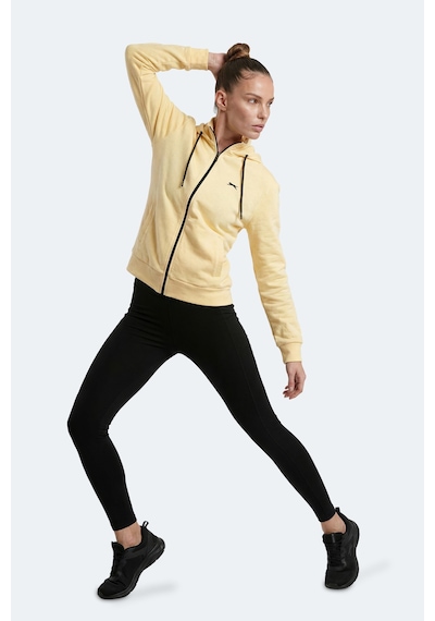 Slazenger Flores Kadın Kapüşonlu Sarı Sweatshırt