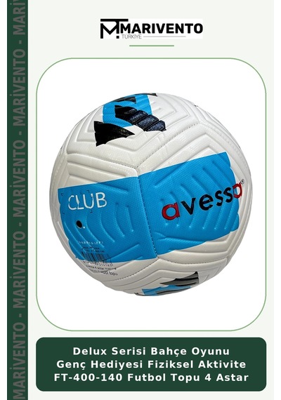 Delux Serisi Bahçe Oyunu Genç Hediyesi Fiziksel Aktivite Ft-400-140 Futbol Topu 4 Astar Çok Renkli