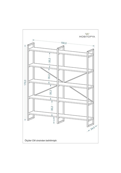 Nilamu Beyaz 150 Cm Kitaplık / Organizer / Ofis / Ev / 5 Raflı Kitaplık/ 150 170 34 Beyaz Nilamu Beyaz 150 Cm Kitaplık / Organizer / Ofis / Ev / 5 Raflı Kitaplık/ 150 170 34 Beyaz