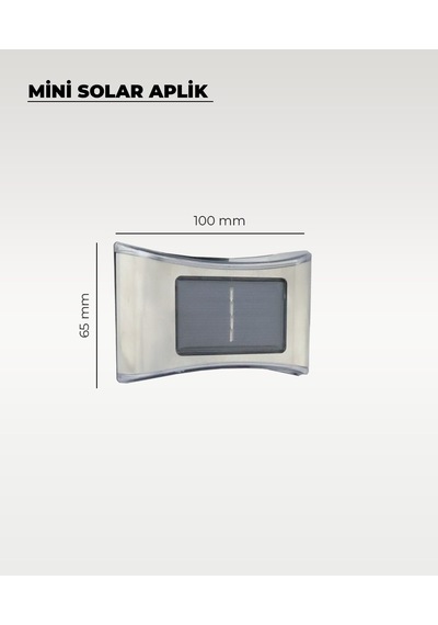 Mini Oval Solar Aplik Gün Işığı - 4 Adet 4 Adet