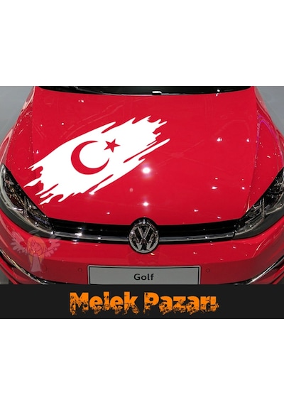 Türk Bayrağı Araba Sticker. Oto Sticker