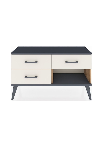 Arges Şifonyer 3 Çekmeceli 88x30x48 Çam-antrasit/aytaşı Antrasit/aytaşı