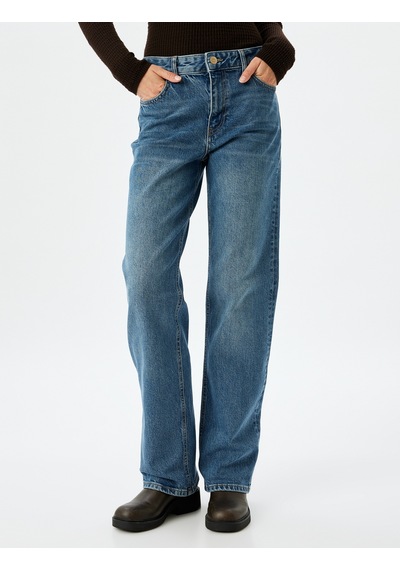 Koton Normal Bel Cepli Düğmeli Pamuklu Mom Fit Kot Pantolon Orta İndigo 5wal40050md İndigo Koton Normal Bel Cepli Düğmeli Pamuklu Mom Fit Kot Pantolon Orta İndigo 5wal40050md İndigo