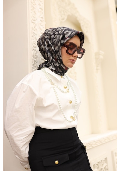 Silk Home Twill İpek Eşarp 11451-35 Füme