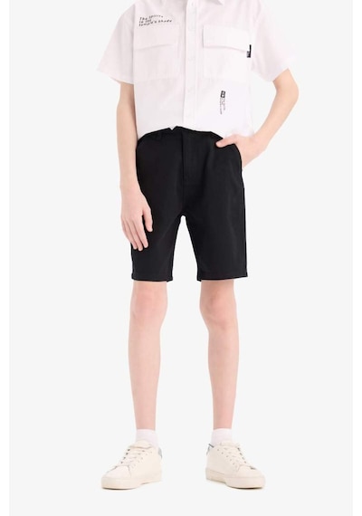 DeFacto Erkek Çocuk Cepli Basic Düz Gabardin Şort C2955A825SMBK27