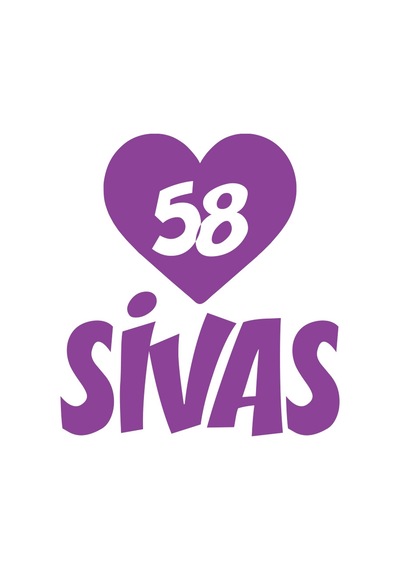 Kalpli 58 Sivas Araba Sticker 17x17 Cm Mor