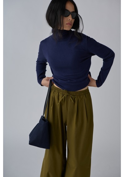 Suud Collection Lacivert Balıkçı Yaka Triko Kazak
