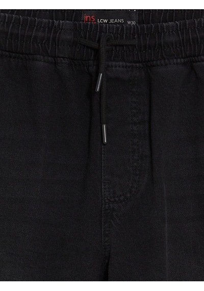 Lcw Jeans Siyah Loose Fit Erkek Jean Şort