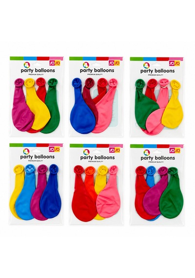 40 Paket - 4pcs Küçük Boy Renkli 20cm Party Balon - Toplamda 160 Adet Balon 5286