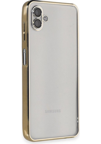 Mey İthalat Samsung Uyumlu Galaxy A04 Kılıf Lensli Silikon - Gold Altın