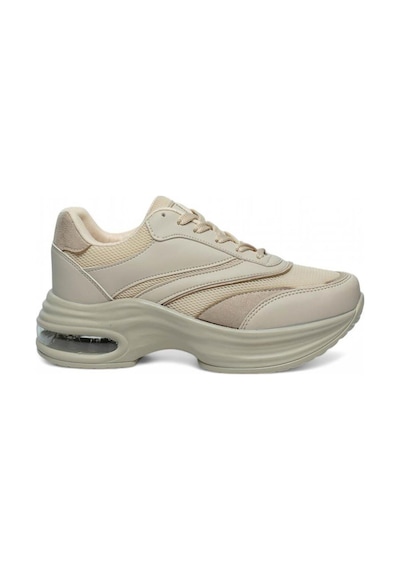 Bluefeet Drk Bej Fileli Kadın Sneaker Spor Ayakkabı Bej