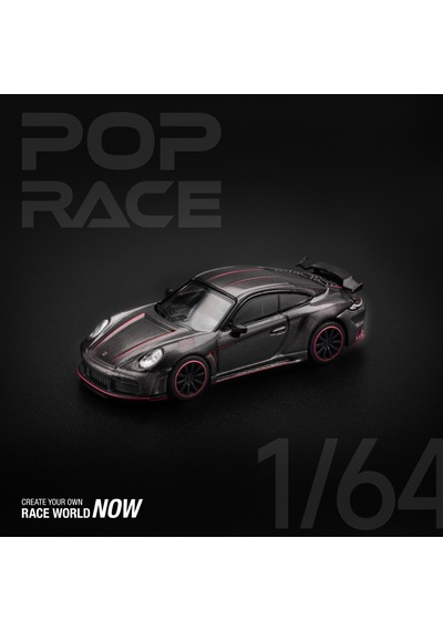Pop Race 1/64 Porsche 992 Stinger Gtr Carbon Edition - Kırmızı Çizgili / Pr640192