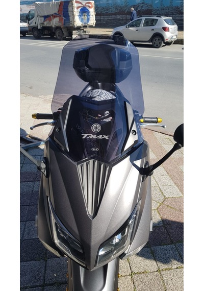 2015-18 Yamaha Tmax 530 Ön Uzun Cam Koyu Füme Zeus 58cm 4mm
