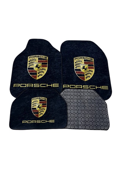 Oto Halı Paspas Porsche Uyumlu Kadife Yüzey Baskılı Oto Paspas