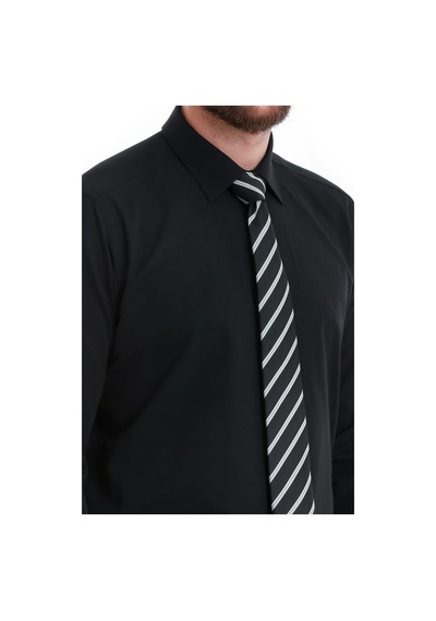 Hatemoğlu Siyah Slim Fit Desenli Slim Yaka Pamuklu Uzun Kollu Gömlek 24d190000020 991 Siyah