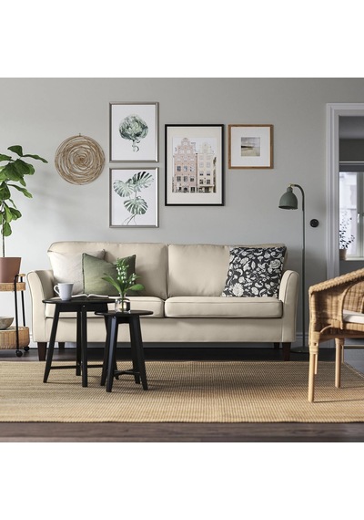 Ikea Bej Lüks Kanepe - 3'lü Kanepe