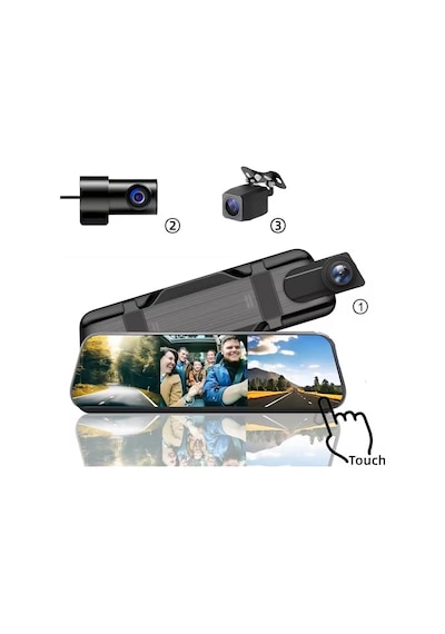 3 Kameralı Kayıt Yapan Dvr Dikiz Aynası