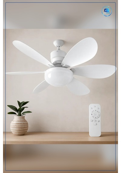 Tavan Vantilatörü 6 Kanatlı Kumandalı 2in1 Avize 40w Aydınlatma S
