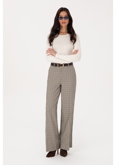 U.S. Polo Assn. Kadın Kahverengi Loose Fit Kanvas Pantolon 50315923-VR029