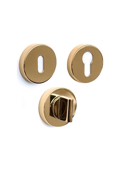 System Yuvarlak Wc Kapı Rozeti Gold Renk Ro12w Gl