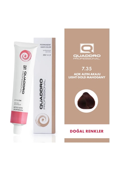 Quaddro Saç Boyası 7.35 Açık Altın Akaju 100 ML