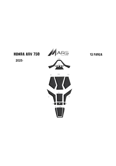 Honda Adv 750 2025- Tank Pad Siyah 94801492