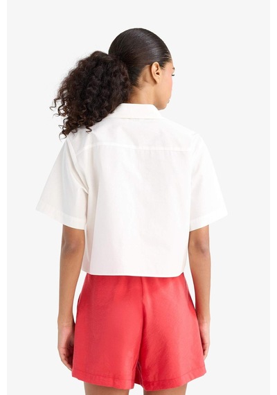 Defacto Regular Fit Poplin Kısa Kollu Beyaz Gömlek F8580ax25smwt34 Beyaz Defacto Regular Fit Poplin Kısa Kollu Beyaz Gömlek F8580ax25smwt34 Beyaz