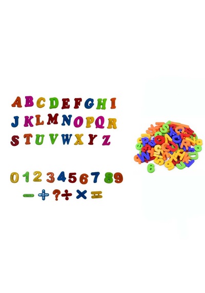 Set 42 Parça Plastik Harf Rakam İşaret Seti 26 Harf + 10 Rakam + 6 İşaret Mıknatısı Yoktur 42 Parça