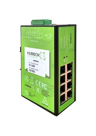 Hubbox S2 8-port Endüstriyel Switch