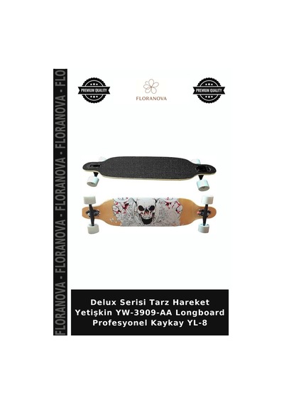 Delux Serisi Tarz Hareket Yetişkin Yw-3909-aa Longboard Profesyonel Kaykay Yl-8 Çok Renkli