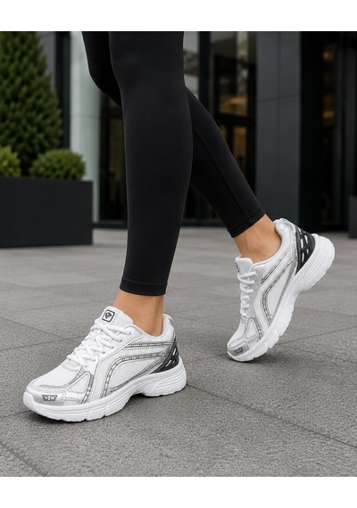 Homiro Unisex Rahat Günlük Spor Ayakkabı Yazlık Hafif Fileli Beyaz - Lacivert