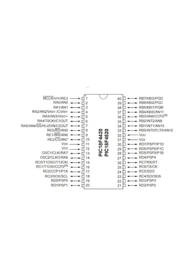Pıc18Lf4520-I/P Dıp-40 40Mhz Mikrodenetleyici