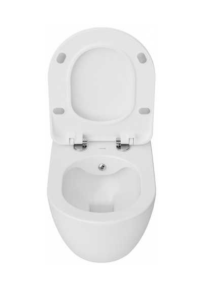 Creavit Free Rim-off Duroplast Yavaş Kapanan Klozet Kapaklı İnci Mat Beyaz Set Beyaz