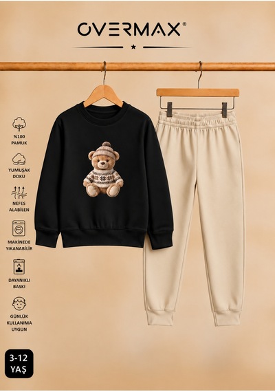 Overmax Teddy Bear Baskılı Çocuk Kapüşonsuz Sweatshirt Eşofman Takımı 3-12 Yaş Siyah-bej - 924528764 Siyah-bej Overmax Teddy Bear Baskılı Çocuk Kapüşonsuz Sweatshirt Eşofman Takımı 3-12 Yaş Siyah-bej - 924528764 Siyah-bej