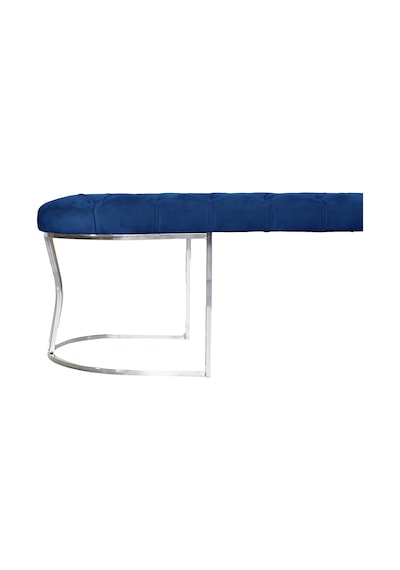 VİEGO SILVER MAVİ-Kapitoneli Model Puf&Bench&Koltuk-Oturak-Uzun Makyaj Puff-Yatak Odası Ucu&Önü