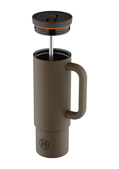 Straw Cup Mocha Pipetli Paslanmaz Çelik Termos 800 Ml Kahverengi